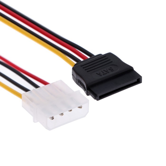 Кабель-переходник питания Cablexpert CC-SATA-PS, Molex(4pin)(m)-SATA(15pin)(f), 0.15 м - фото 51363218