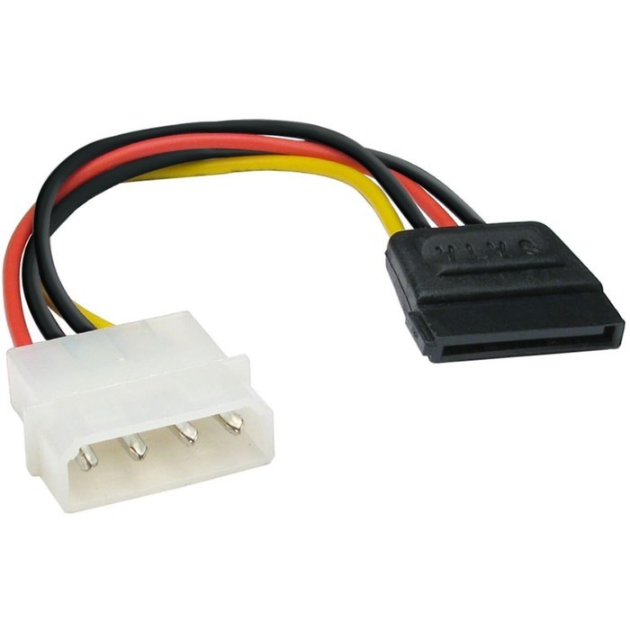 Кабель-переходник питания ExeGate EX-CC-SATA-PS, Molex(4pin)(m)-SATA(15pin)(f), 0.15 м - фото 51363230