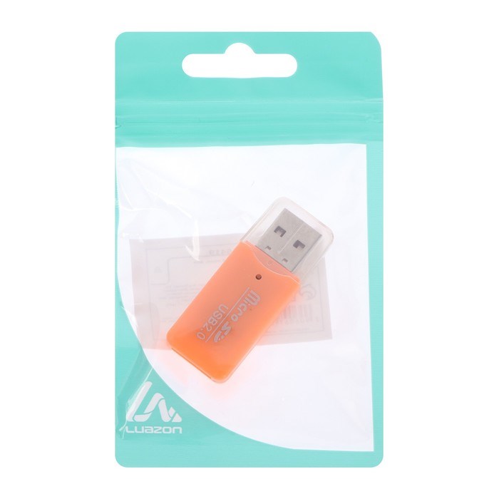 Картридер Luazon V-914 мини, для Micro-SD, USB, МИКС - фото 51363293