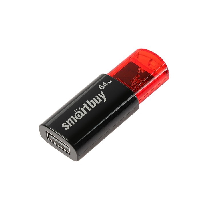 Флешка Smartbuy Click, 64 Гб, USB2.0, чт до 25 Мб/с, зап до 15 Мб/с, чёрная - фото 51363414