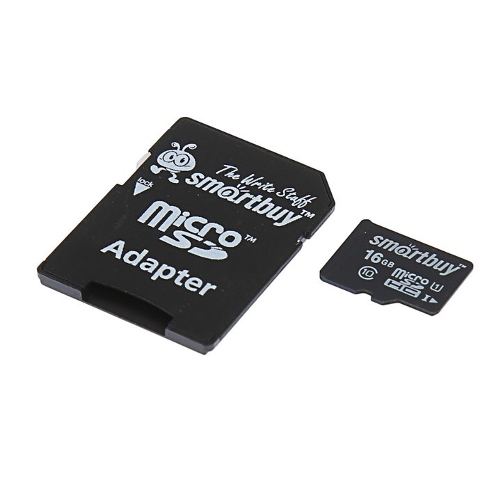 Карта памяти Smartbuy microSD, 16 Гб, SDHC, класс 10, с адаптером SD - фото 51363446