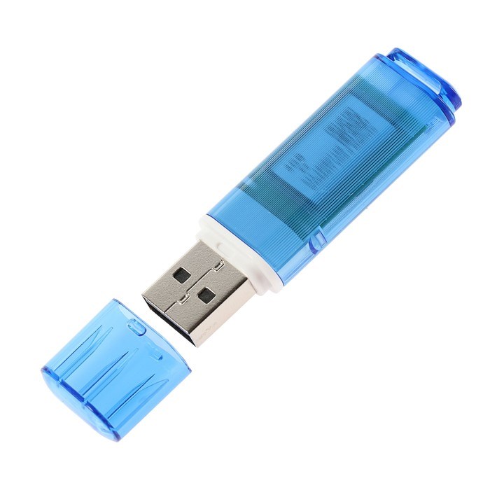 Флешка Smartbuy Glossy, 4 Гб, USB2.0, чт до 25 Мб/с, зап до 15 Мб/с, синяя - фото 51363567