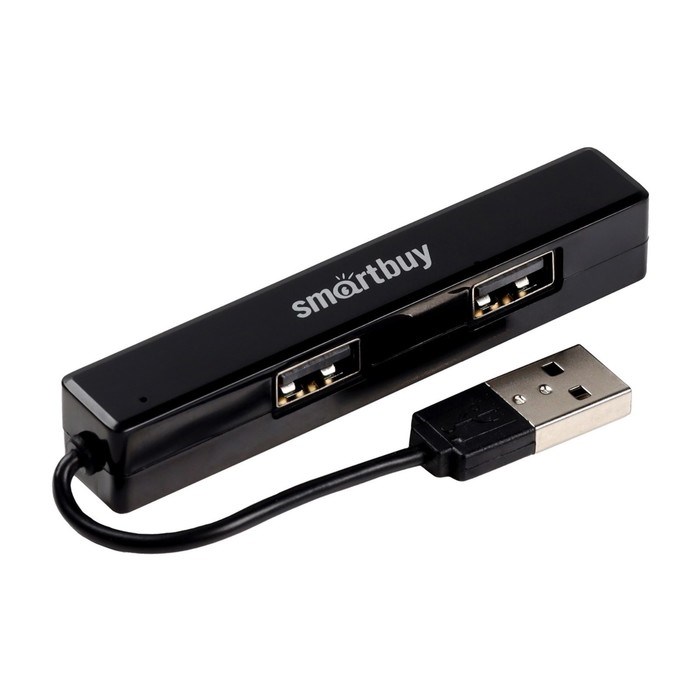 Разветвитель USB портов Smartbuy SBHA-408-K, 4 порта, черный - фото 51363583