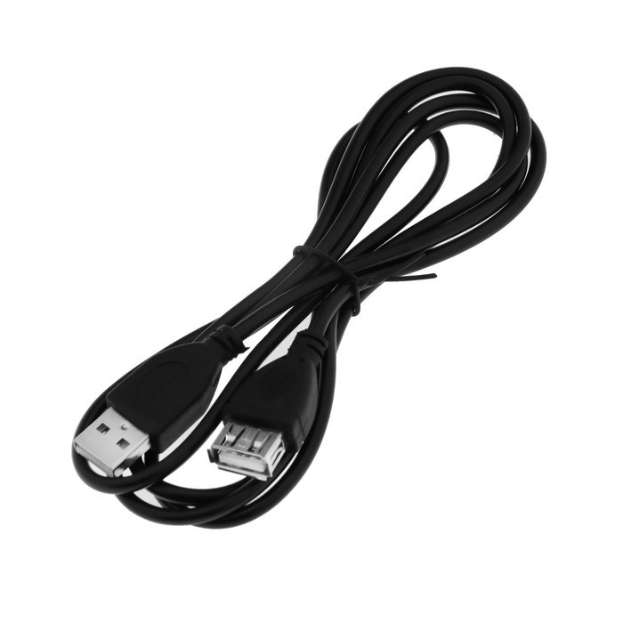 Кабель-удлинитель Luazon CAB-5, USB A (m) - USB A (f), 1.5 м, черный - фото 51363818