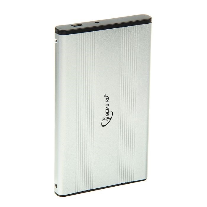 Внешний корпус Gembird EE2-U2S-5-S, 2.5", USB 2.0, SATA, металл, цвет серебро - фото 51363860