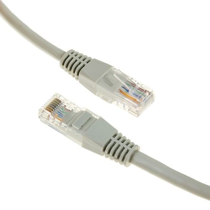 Патч-корд Gembird PP12e-20M, UTP 5е кат., RJ-45(m)-RJ-45(m), 20 м, серый - фото 51363884