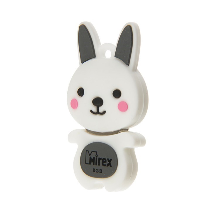 Флешка Mirex RABBIT GREY, 8 Гб, USB2.0, "кролик", чт до 25 Мб/с, зап до 15 Мб/с - фото 51363925