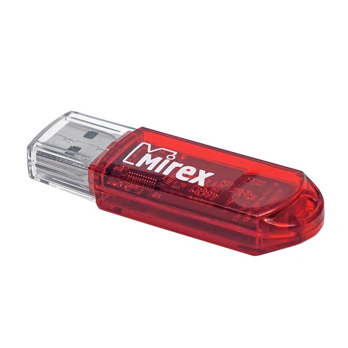 Флешка Mirex ELF RED, 4 Гб, USB2.0, чт до 25 Мб/с, зап до 15 Мб/с, красная - фото 51363950