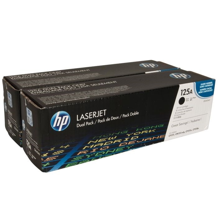 Картридж HP 125A CB540AD  для CLJ CP1215/CP1515/CP1518 (4400k), 2 шт. в упаковке, черный - фото 51363985