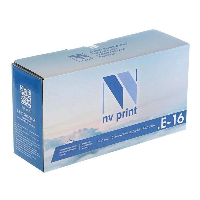 Картридж NV PRINT E-16 для Canon FC-2xx/3xx/530/108/208/PC-7xx/PC-8xx (2000k), черный - фото 51364057