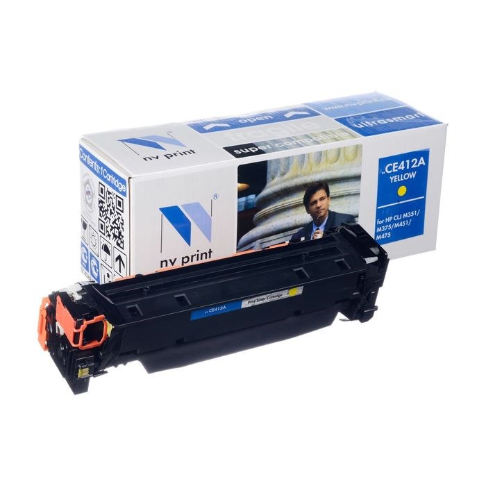 Картридж NVP совместимый HP CE412A Yellow для LaserJet Color M351a/M375nw/M451dn/M451dw/M4 - фото 51364118