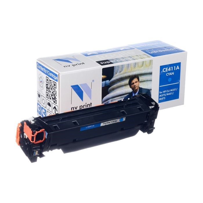 Картридж NVP совместимый HP CE411A Cyan для LaserJet Color M351a/M375nw/M451dn/M451dw/M451 - фото 51364119