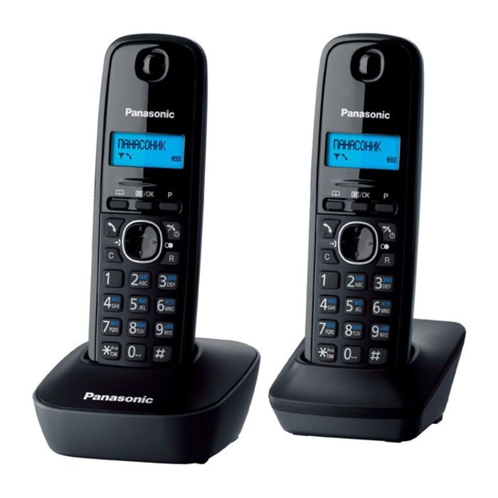 Радиотелефон Dect Panasonic KX-TG1612RUH темно-серый, АОН - фото 51364444