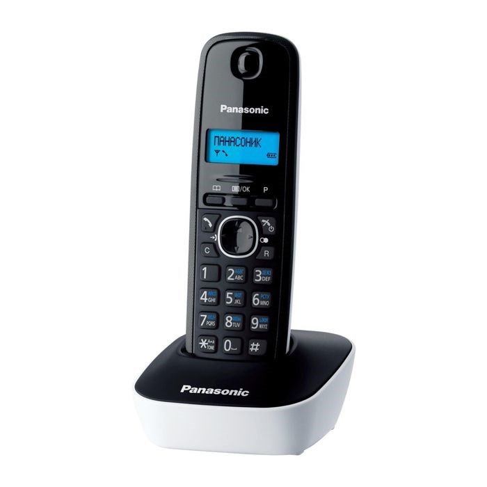 Радиотелефон Dect Panasonic KX-TG1611RUW белый/чёрный, АОН - фото 51364460