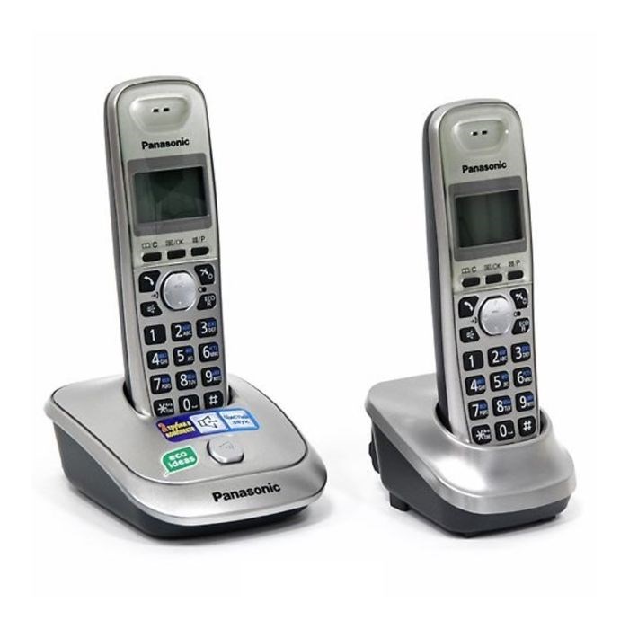 Радиотелефон Dect Panasonic KX-TG2512RUN платиновый, АОН - фото 51364469