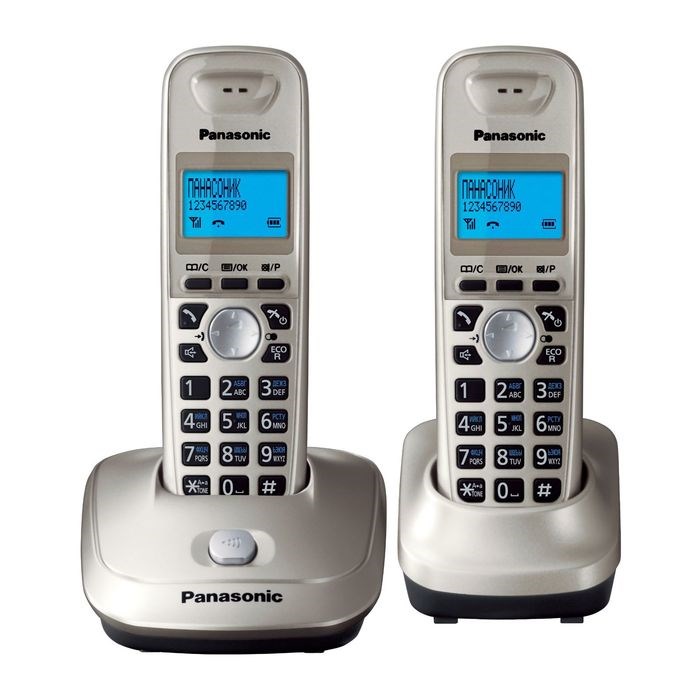 Радиотелефон Dect Panasonic KX-TG2512RUN платиновый, АОН - фото 51364473