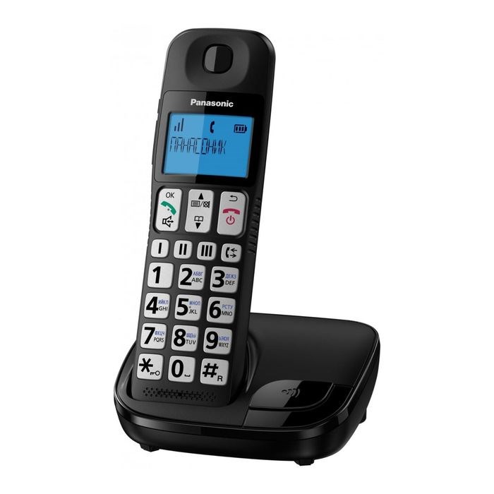 Радиотелефон Dect Panasonic KX-TGE110RUB чёрный, АОН - фото 51364485