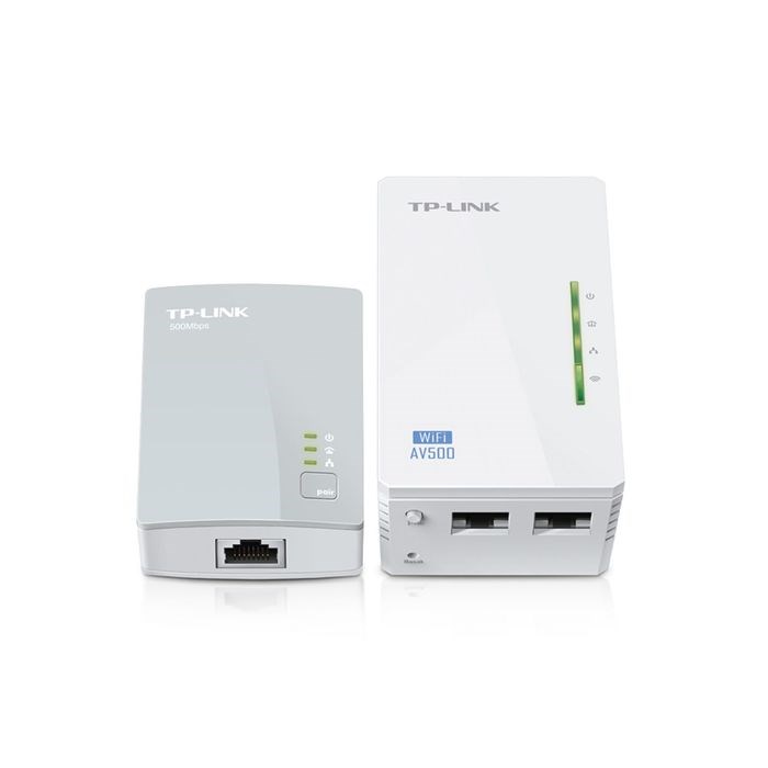 Сетевой адаптер HomePlug AV/WiFi TP-Link TL-WPA4220KIT - фото 51364545