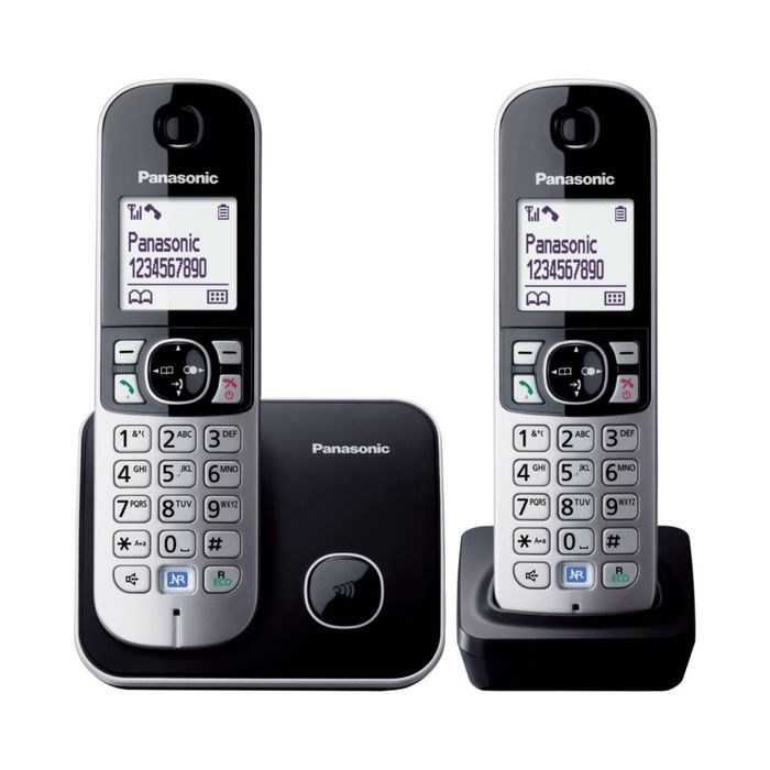 Телефон Panasonic KX-TG6812 RUB DECT, комплект из базы и 2 трубок, полифония, громкая связь   253167 - фото 51364656