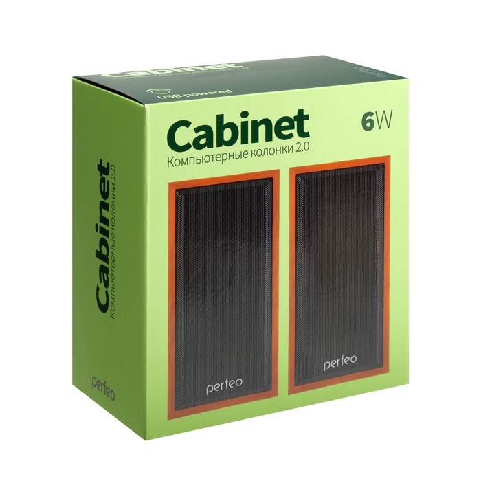 Компьютерные колонки 2.0 Perfeo CABINET PF-84, 2х3 Вт, USB, дерево - фото 51364746