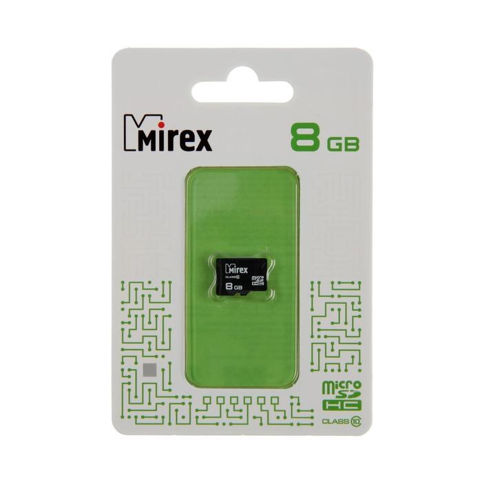 Карта памяти Mirex microSD, 8 Гб, SDHC, класс 10 - фото 51365008