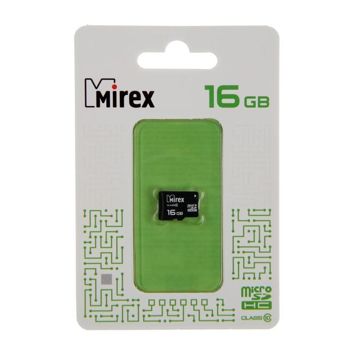 Карта памяти Mirex microSD, 16 Гб, SDHC, класс 10 - фото 51365017