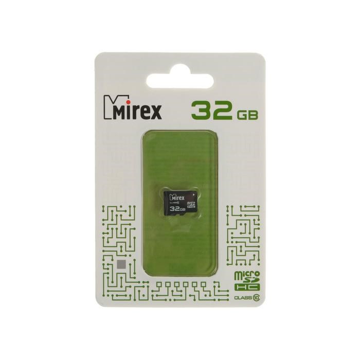 Карта памяти Mirex microSD, 32 Гб, SDHC, класс 10 - фото 51365023