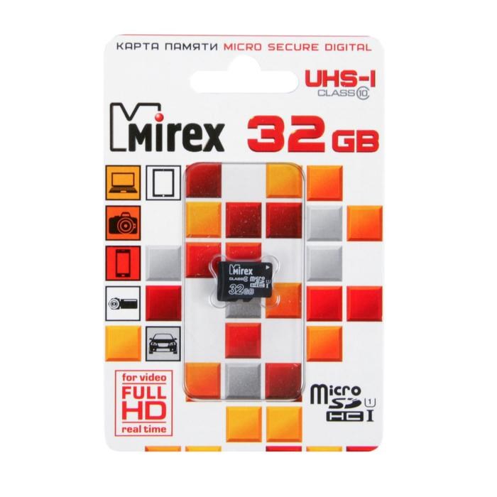 Карта памяти Mirex microSD, 32 Гб, SDHC, UHS-I, класс 10 - фото 51365030