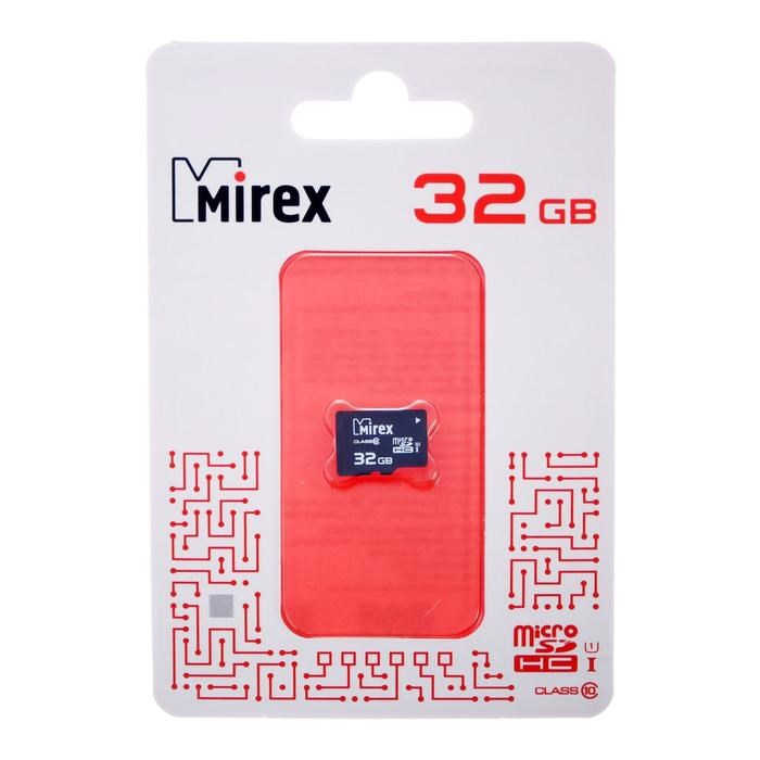 Карта памяти Mirex microSD, 32 Гб, SDHC, UHS-I, класс 10 - фото 51365033