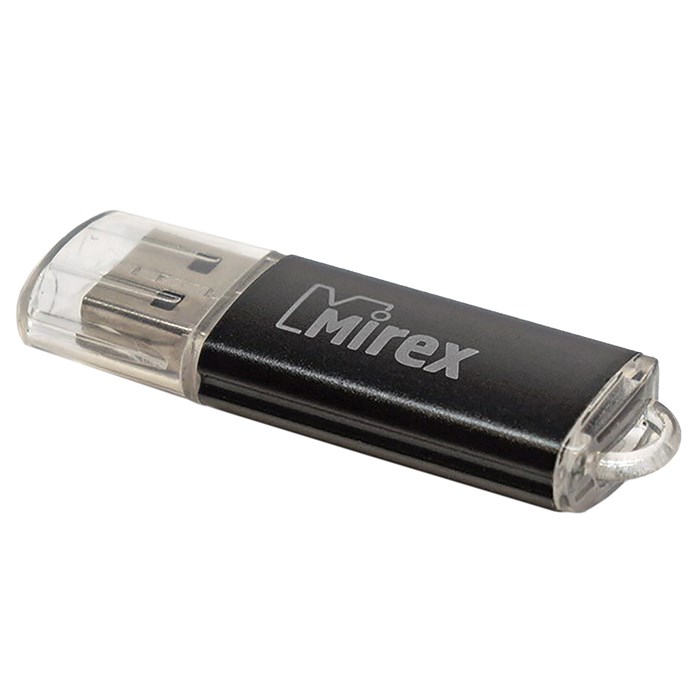 Флешка Mirex UNIT BLACK, 16 Гб, USB2.0, чт до 25 Мб/с, зап до 15 Мб/с, черная - фото 51365095