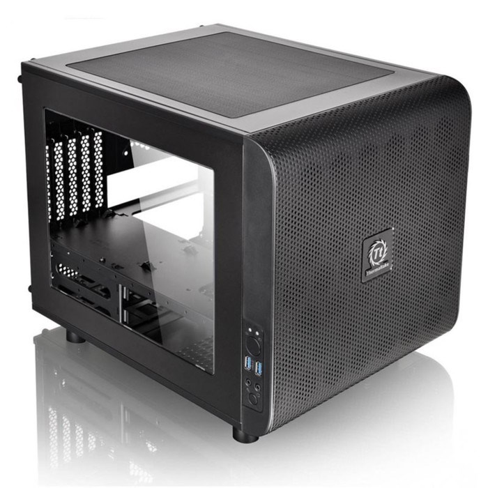 Корпус Thermaltake Core V21, без БП, mATX, черный - фото 51365176