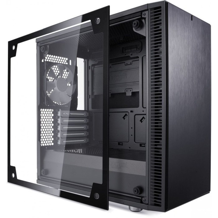 Корпус Fractal Design Define Mini C TG, без БП, mATX, черный - фото 51365193