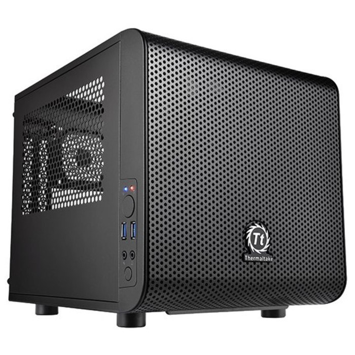 Корпус Thermaltake Core V1, без БП, miniITX, черный - фото 51365226