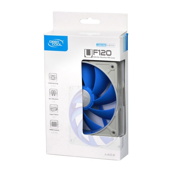 Вентилятор Deepcool UF120 120x120x25mm 4-pin 18-30dB 172gr Ret - фото 51365380