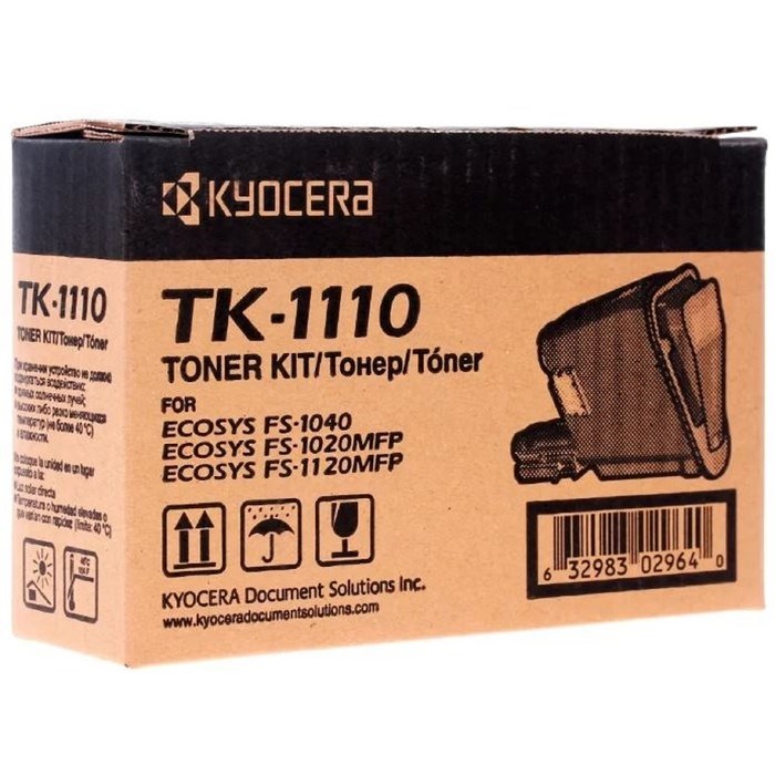 Тонер Картридж Kyocera TK-1110 черный для Kyocera FS-1040/1020/1120 (2500стр.) - фото 51365630