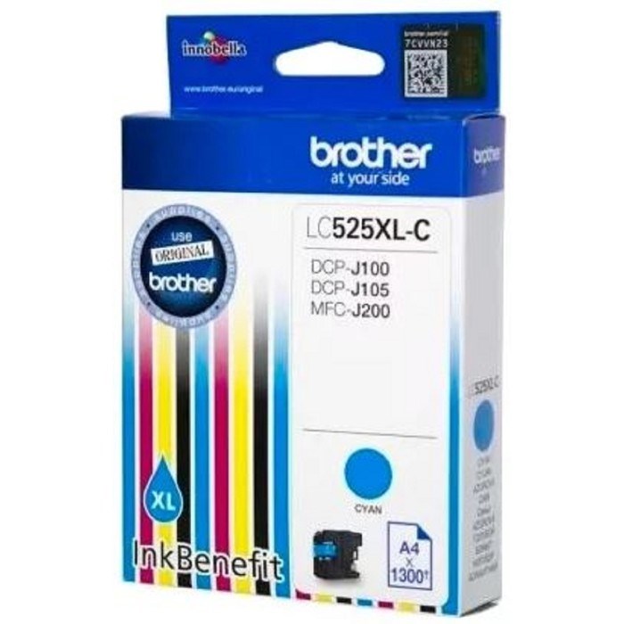 Картридж струйный Brother LC525XLC голубой для Brother DCP-J100/J105/J200 (1300стр.) - фото 51365681