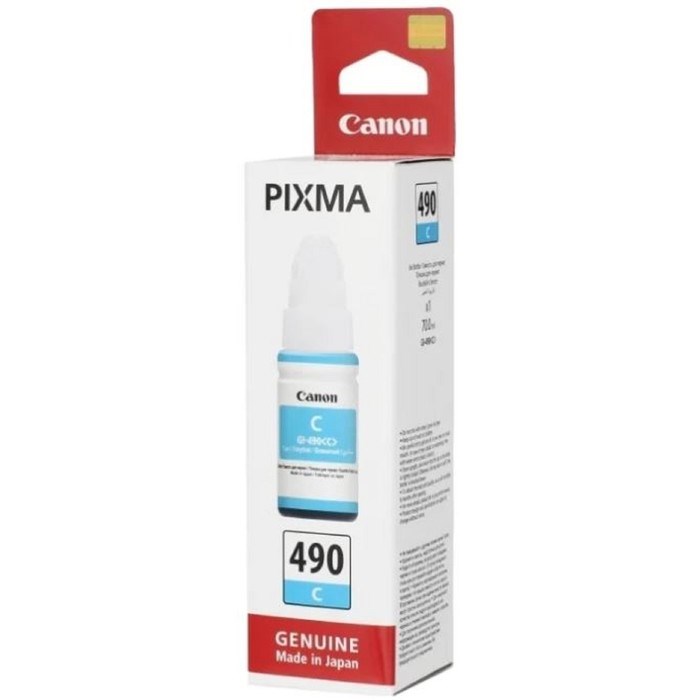 Чернила Canon GI-490C 0664C001 голубой для Canon Pixma G1400/2400/3400 (70мл) - фото 51365717