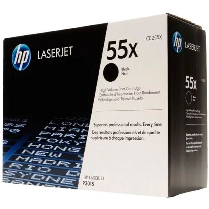 Тонер Картридж HP 55X CE255X черный для HP LJ P3015 (12500стр.) - фото 51365759 Тонер Картридж HP 55X CE255X черный для HP LJ P3015 (12500стр.) - фото 51365759