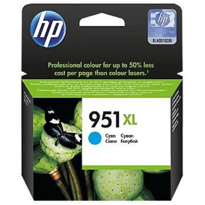 Картридж струйный HP 951XL CN046AE голубой для HP OJ Pro 8100/8600 (1500стр.) - фото 51365767