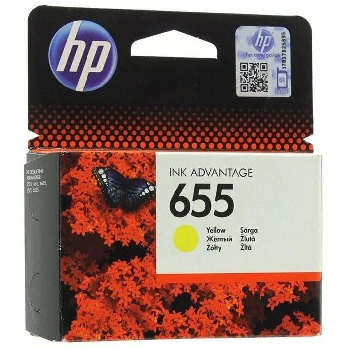 Картридж струйный HP 655 CZ112AE желтый для HP DJ IA 3525/4615/4625/5525/6525 (600стр.) - фото 51365799