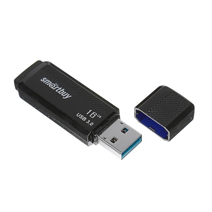 Флешка Smartbuy Dock, 16 Гб, USB3.0, чт до 140 Мб/с, зап до 40 Мб/с, черная - фото 51365867