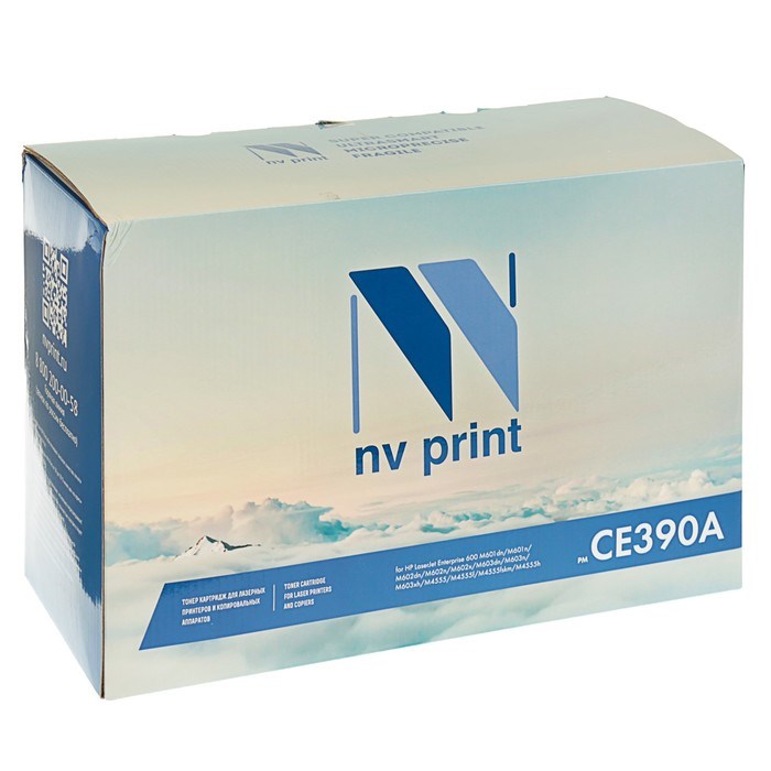 Картридж NV PRINT CE390A для HP LaserJet Enterprise 600 M601/M602/M603/M4555 (10000k),черный - фото 51365896