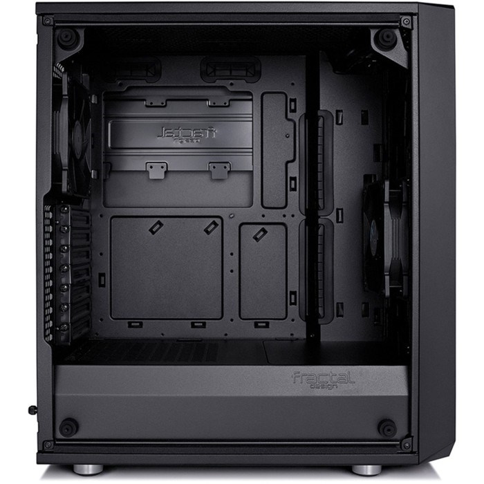 Корпус Fractal Design Meshify C Blackout TG, без БП, ATX, черный - фото 51365989