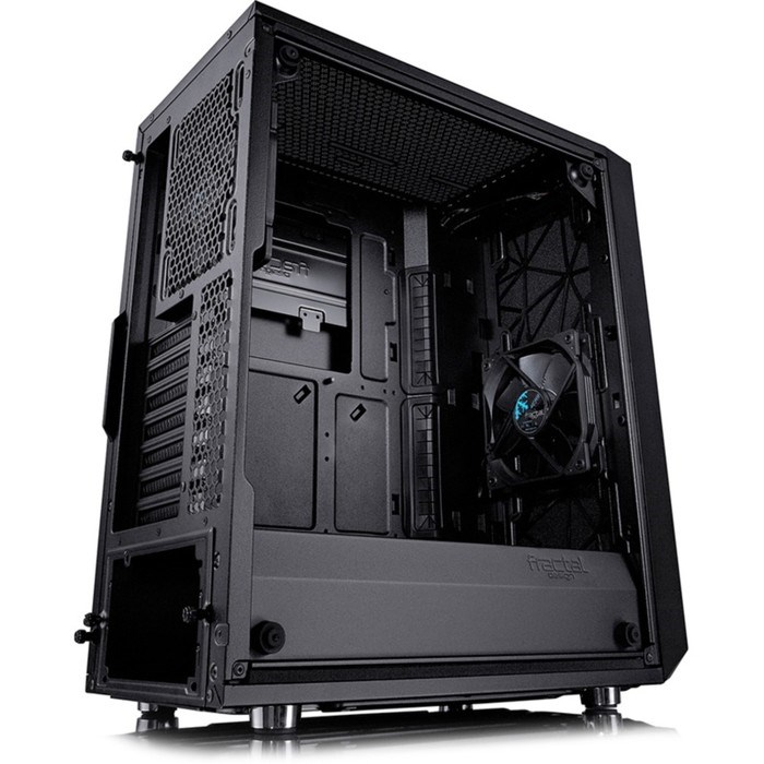 Корпус Fractal Design Meshify C Blackout TG, без БП, ATX, черный - фото 51365991