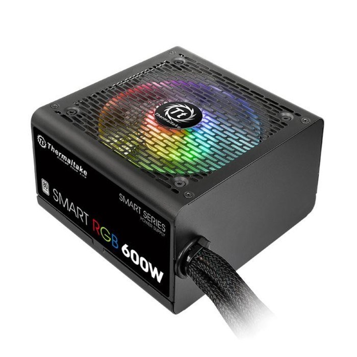 Блок питания Thermaltake ATX 600W Smart RGB 600 80+ (24+4+4pin) APFC 120mm fan color - фото 51366096