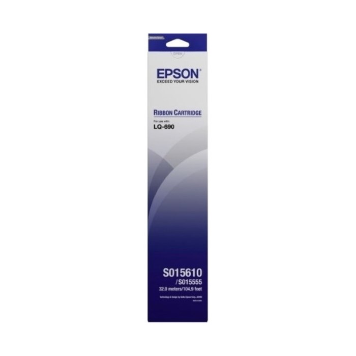 Картридж ленточный Epson S015610 (C13S015610BA) черный для Epson LQ-690 - фото 51366356