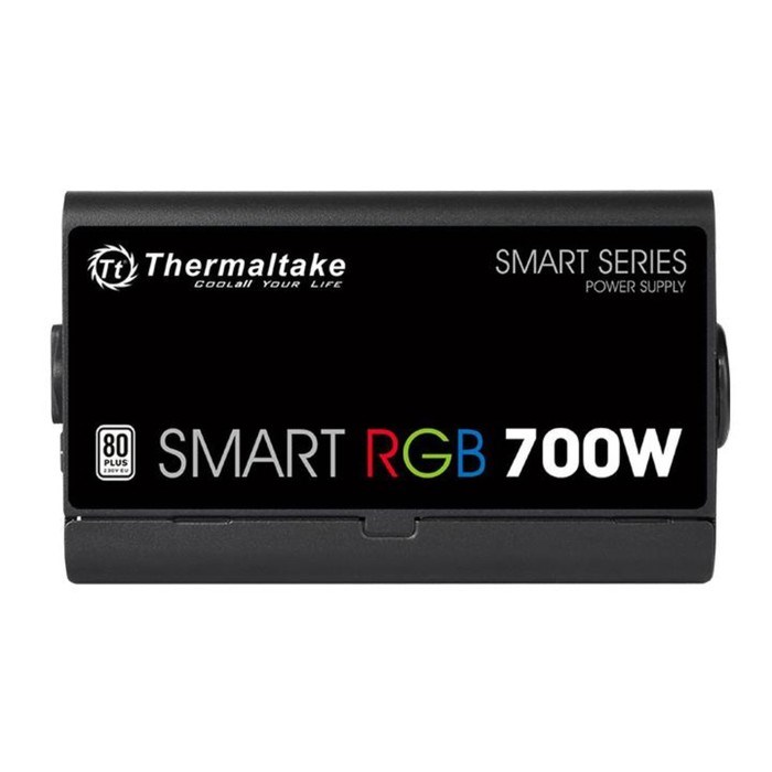 Блок питания Thermaltake ATX 700W Smart RGB 700 80+ APFC 120mm color LED 6xSATA RTL - фото 51366450