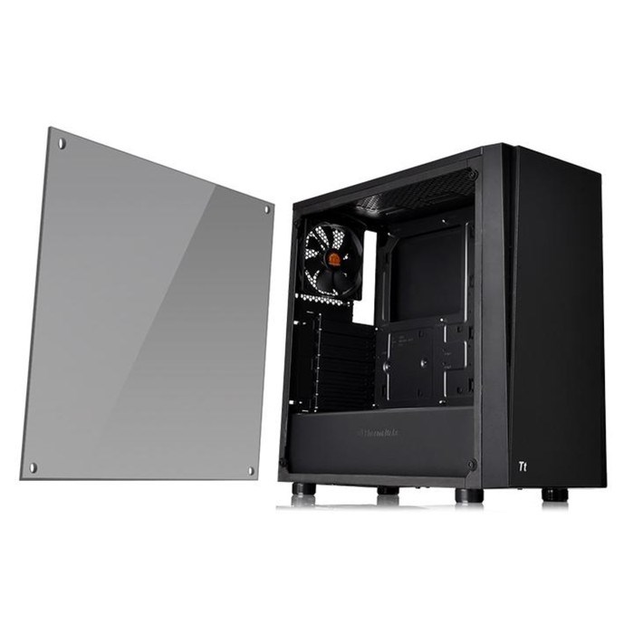 Корпус Thermaltake Versa J21 TG без БП ATX 2x120mm 2xUSB2.0 2xUSB3.0 audio bott PSU черный - фото 51366459