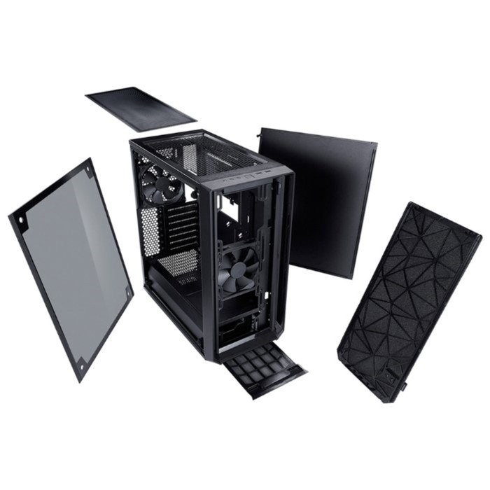 Корпус Fractal Design Meshify Mini C TG без БП mATX 2xUSB3.0 audio bott PSU черный - фото 51366464