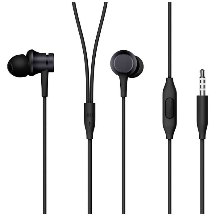Наушники Xiaomi Mi In-Ear Basic ZBW4354TY, вакуумные, микрофон, 93 дБ, 3.5 мм,1.25 м, черные - фото 51366630